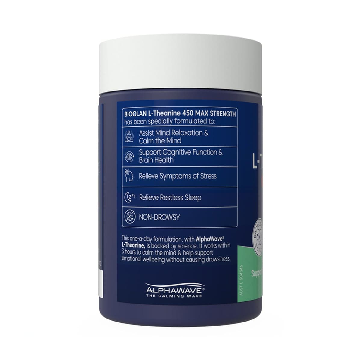 Thumbnail Bioglan L-Theanine 450 Max Strength 30 Capsules