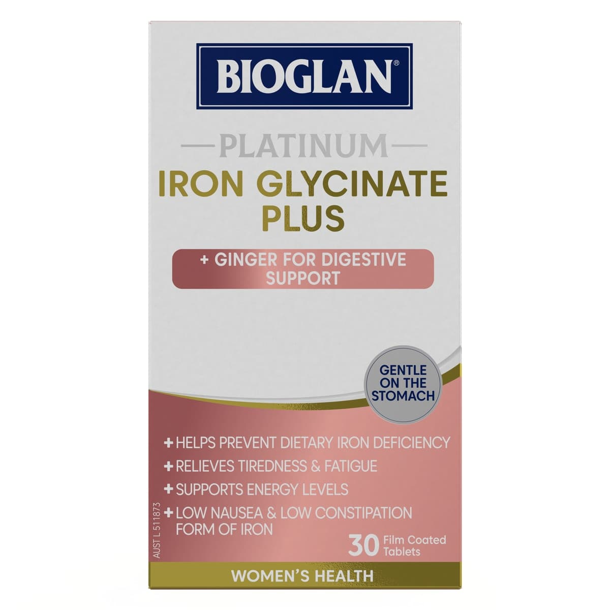 Thumbnail Bioglan Platinum Iron Glycinate Plus 30 Tablets