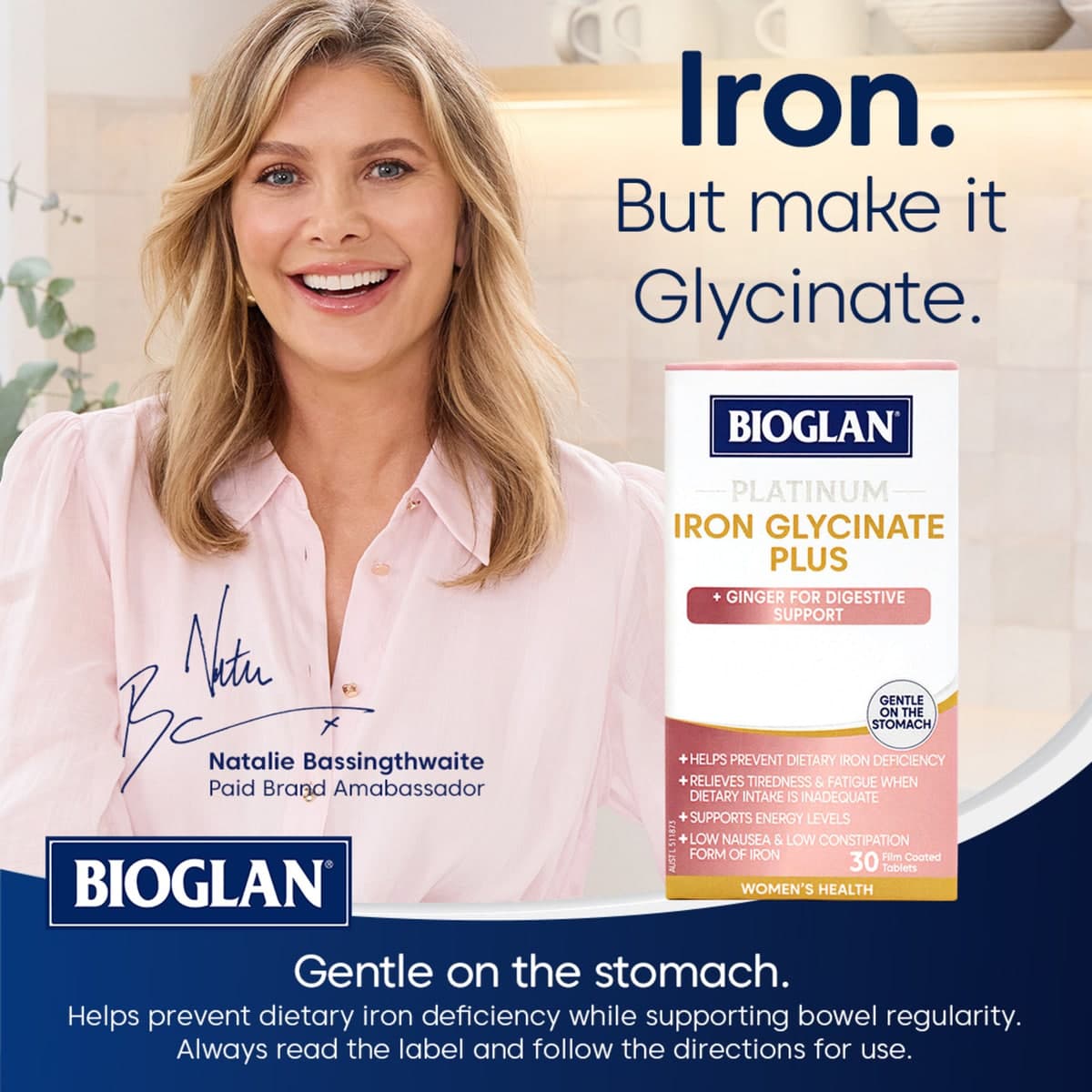 Thumbnail Bioglan Platinum Iron Glycinate Plus 30 Tablets