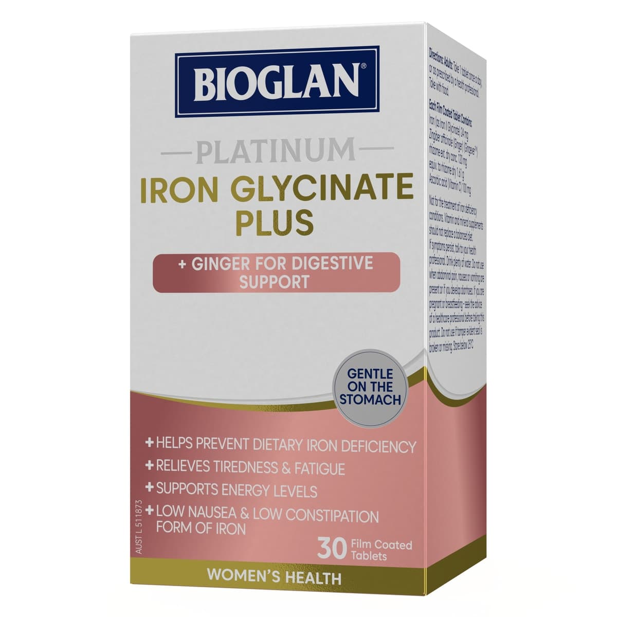 Thumbnail Bioglan Platinum Iron Glycinate Plus 30 Tablets