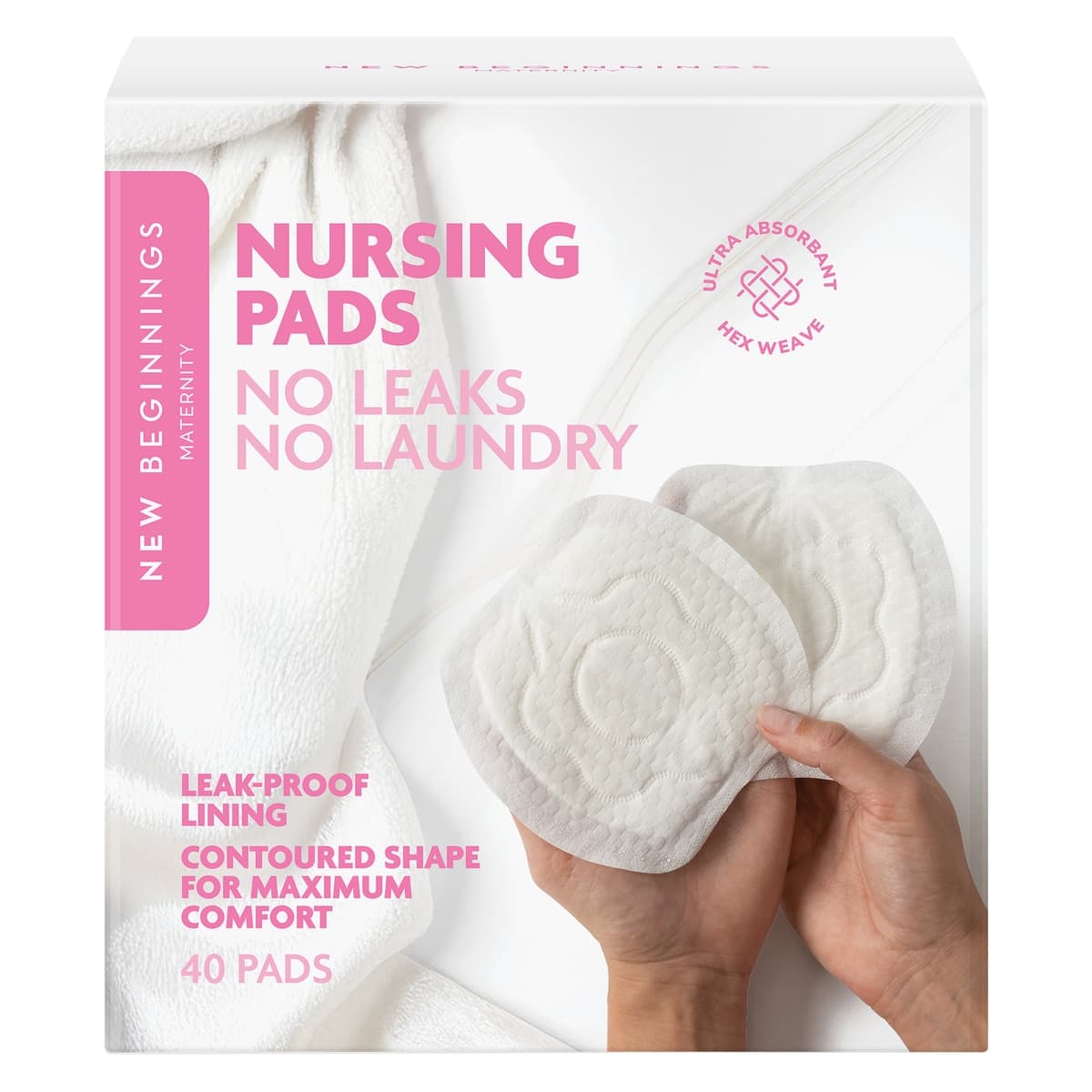 Thumbnail New Beginnings Regular Nursing Pads 40 Pack