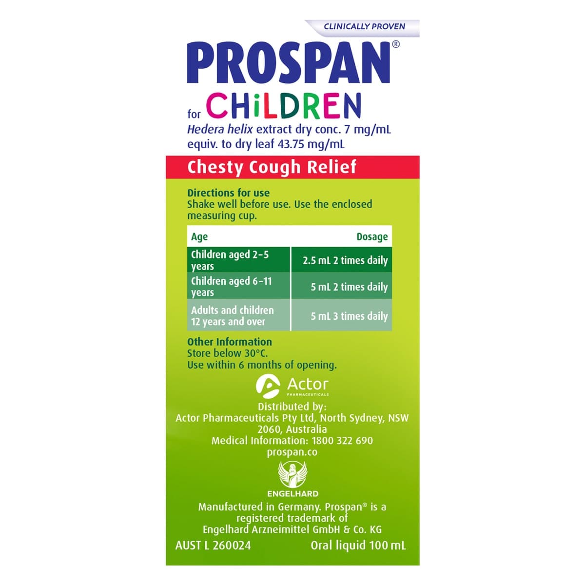 Thumbnail Prospan for Children Chesty Cough Relief Syrup 100ml
