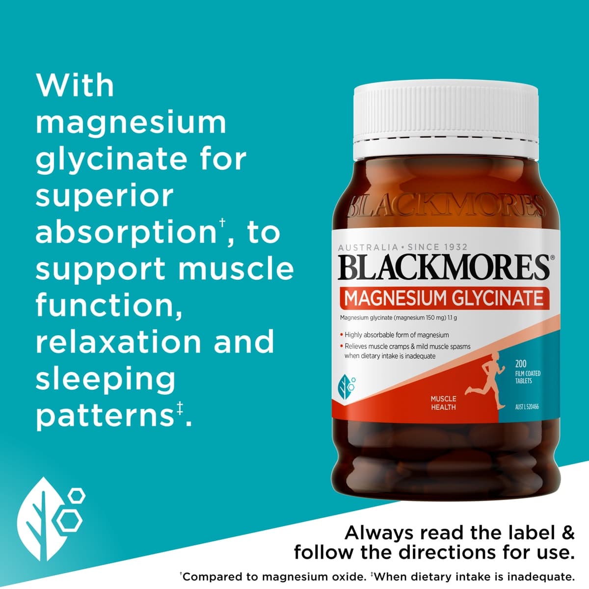Thumbnail Blackmores Magnesium Glycinate 200 Tablets