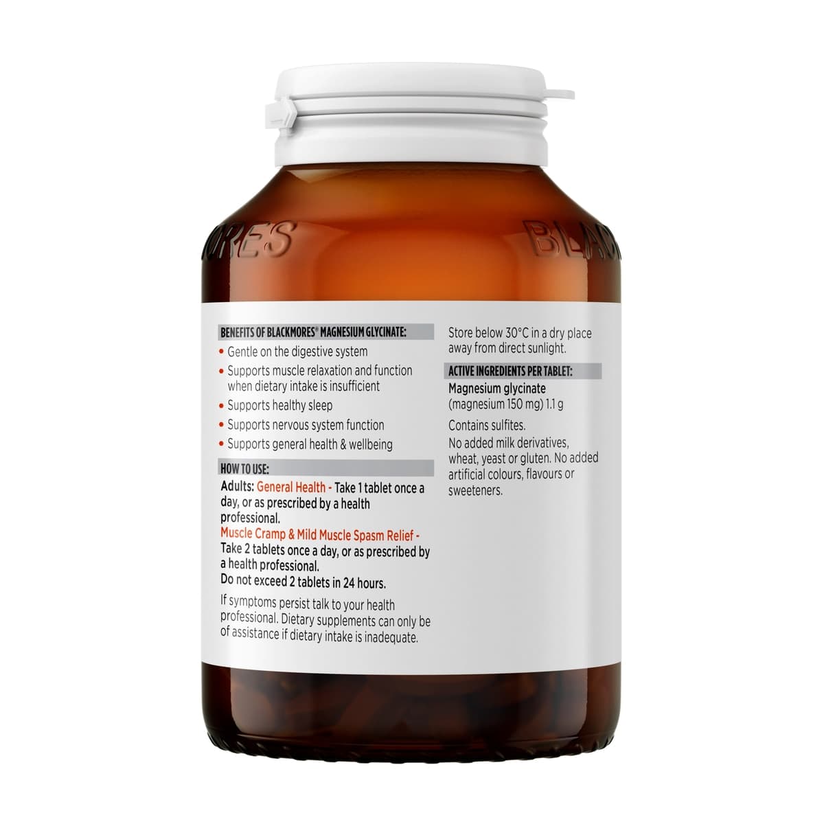 Thumbnail Blackmores Magnesium Glycinate 100 Tablets