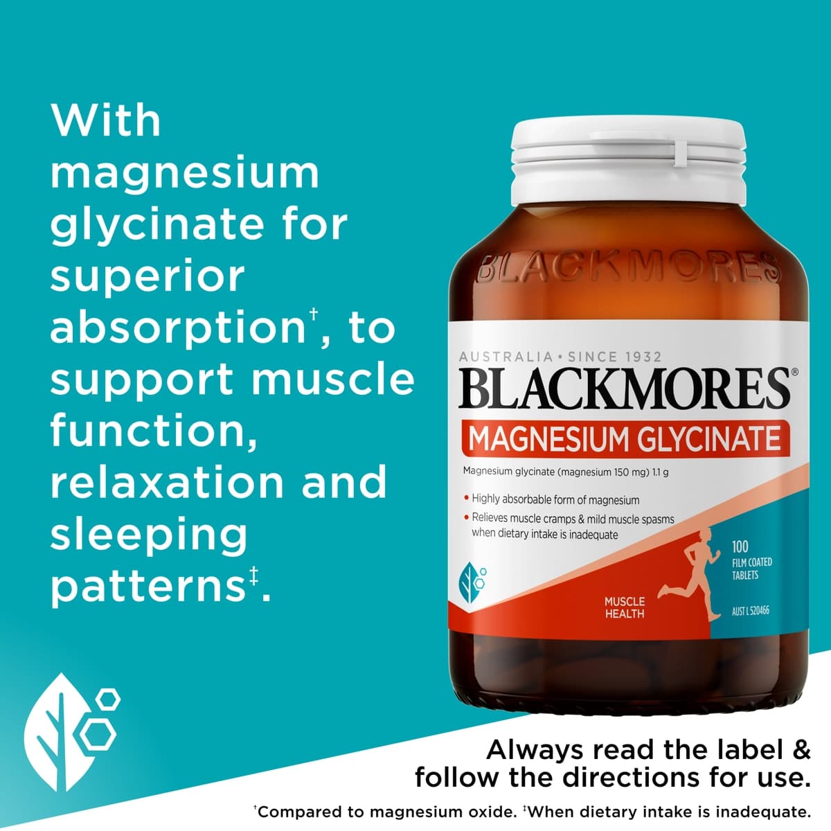Thumbnail Blackmores Magnesium Glycinate 100 Tablets
