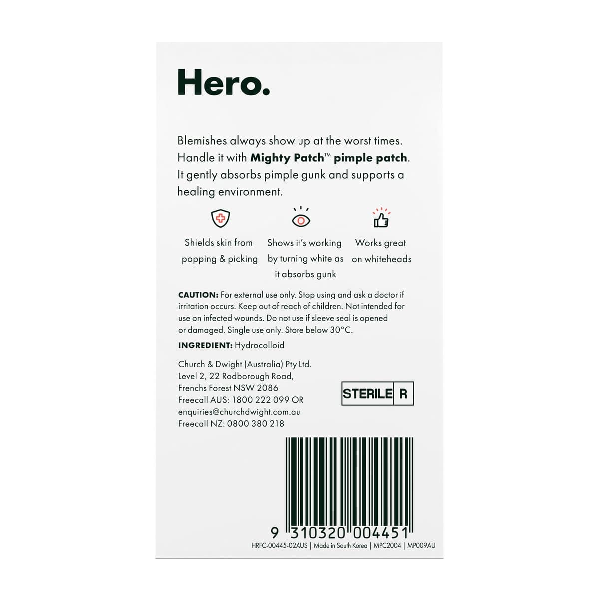 Thumbnail Hero Mighty Patch Duo Hydrocolloid Pimple Patches 12 Pack