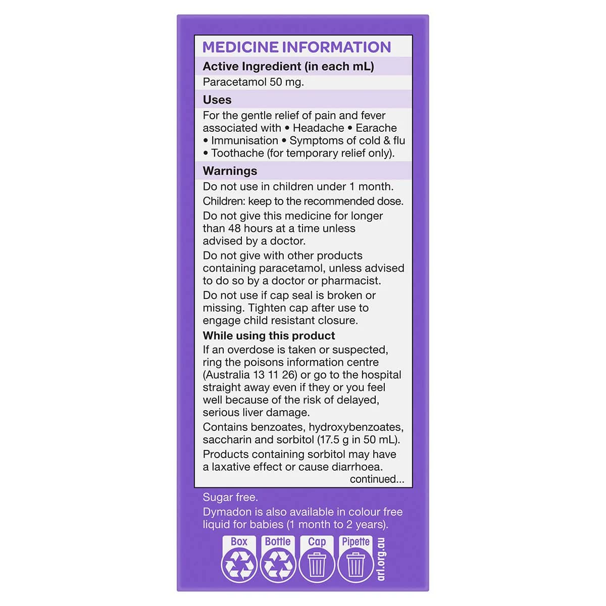 Thumbnail Dymadon for Kids 2-12 Years Pain & Fever Relief Blackcurrant 200ml