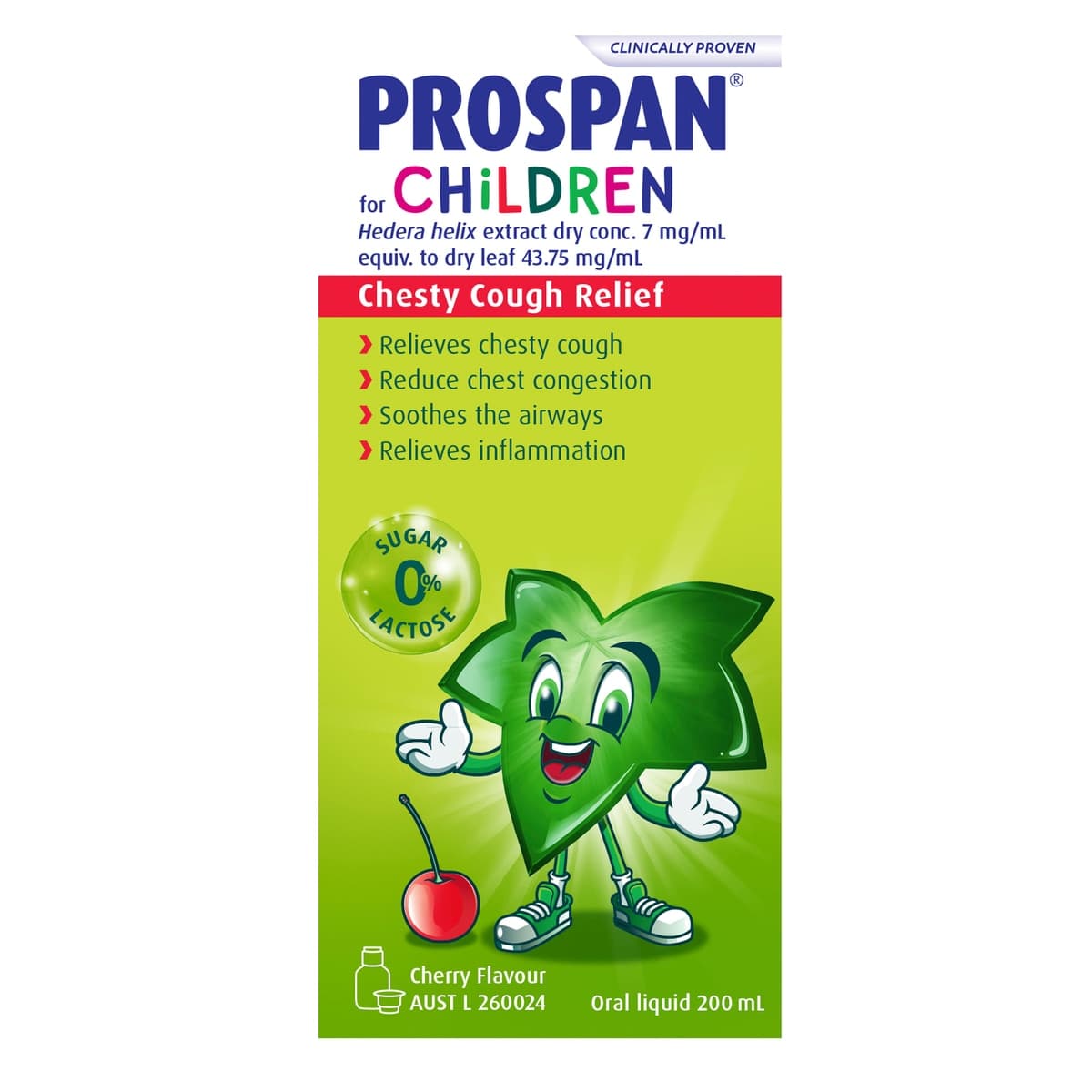 Thumbnail Prospan for Children Chesty Cough Syrup Relief Cherry 200ml