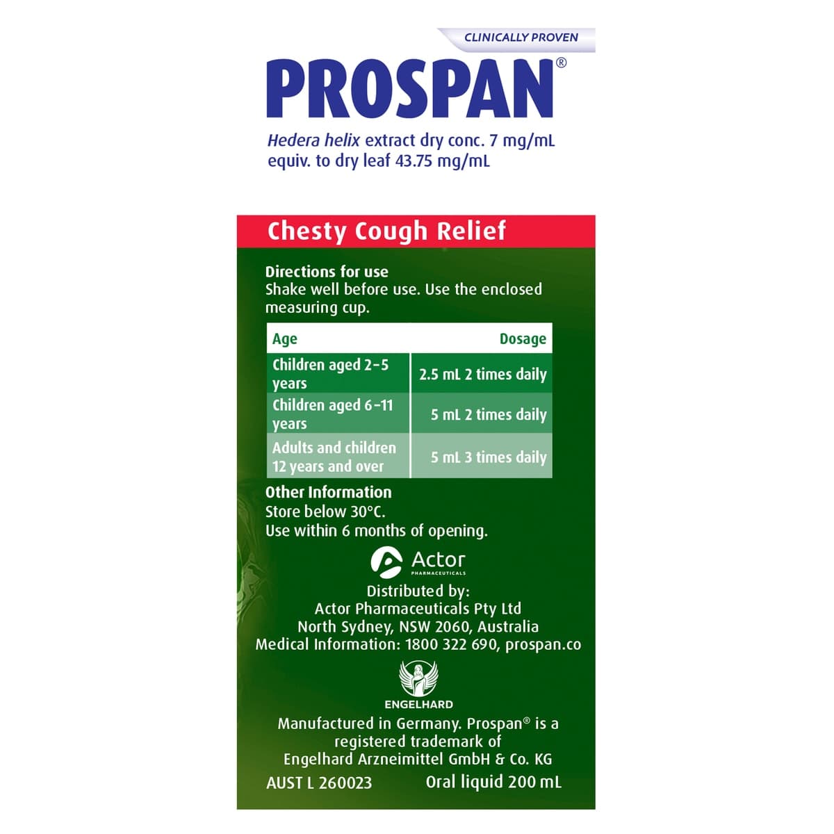Thumbnail Prospan Chesty Cough Relief Syrup 200ml