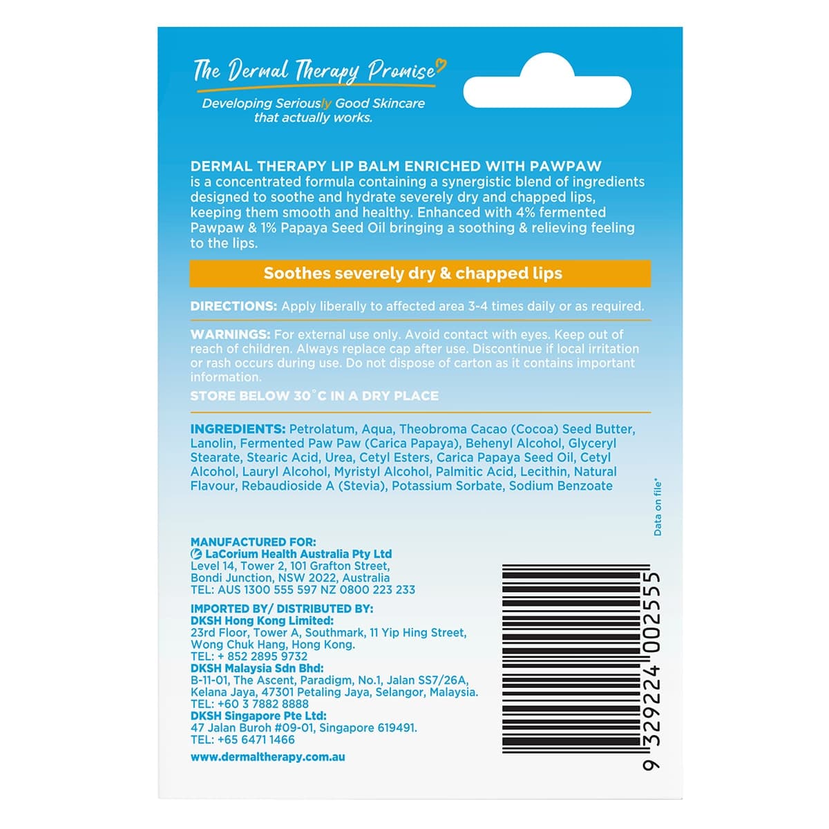 Thumbnail Dermal Therapy Lip Balm Paw Paw 10g