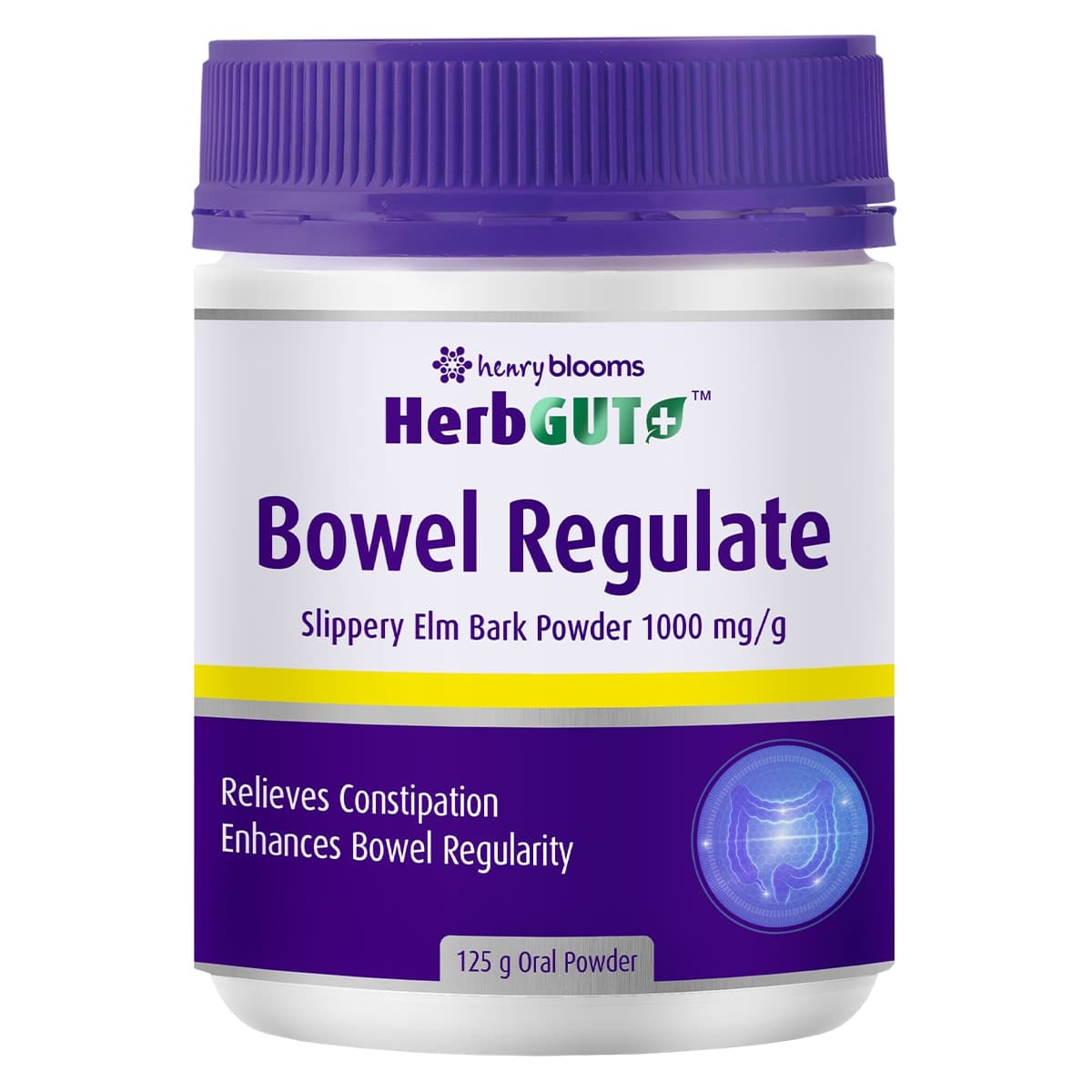 Henry Blooms HerbGUT+ Bowel Regulate Slippery Elm Bark 125g