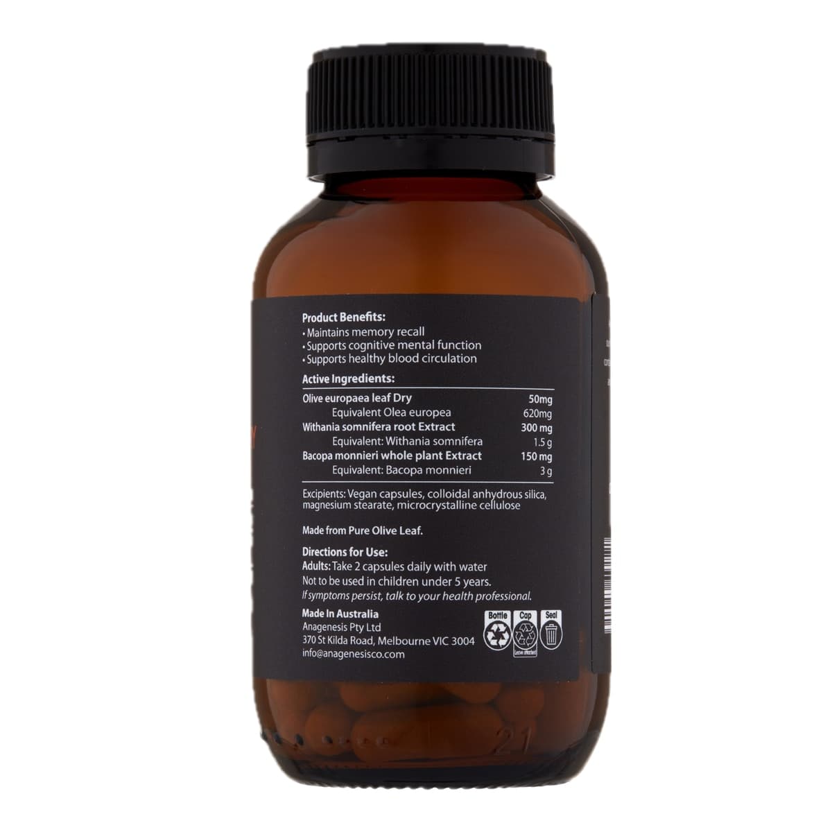 Thumbnail Anagenesis Olive Leaf + Cognitive + Memory 60 Capsules