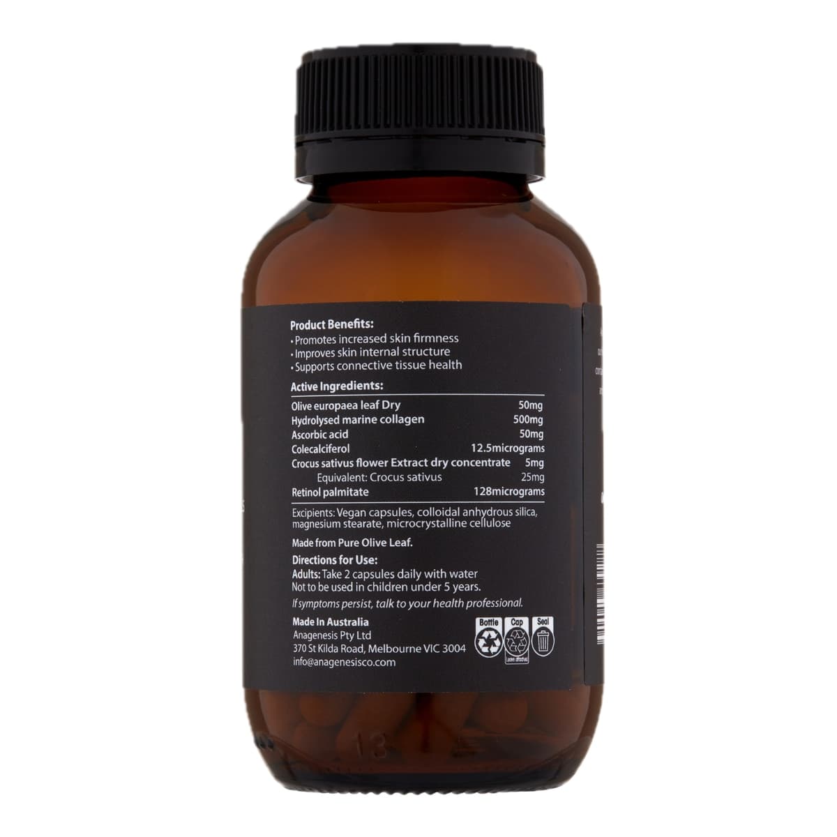 Thumbnail Anagenesis Olive Leaf + Marine Collagen 60 Capsules