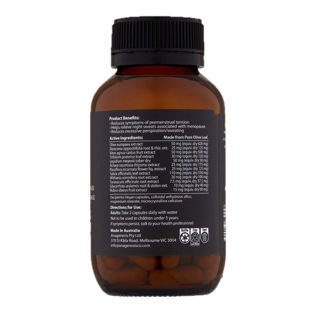 Thumbnail Anagenesis Olive Leaf + Menopause 60 Capsules