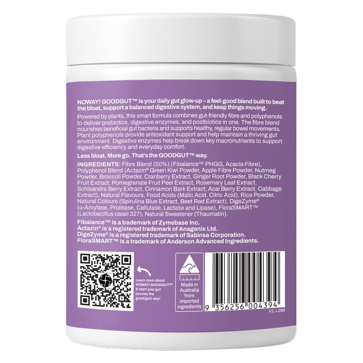 Thumbnail ATP Science Noway Goodgut Support Powder Blackcurrant 210g