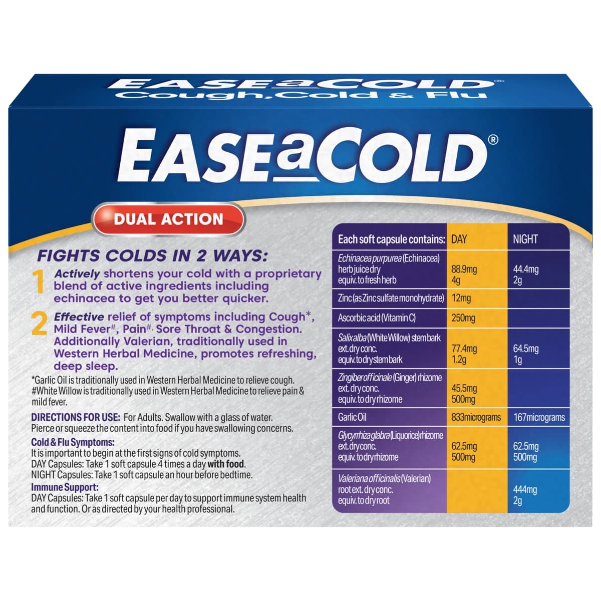 Thumbnail Ease a Cold Cough Cold & Flu Day & Night 24 Capsules