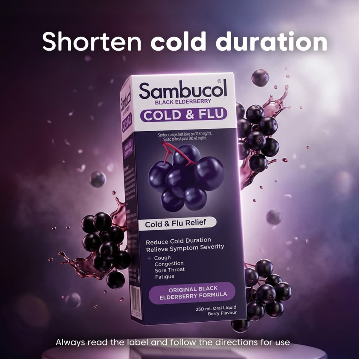 Thumbnail Sambucol Cold & Flu Relief Liquid 120ml