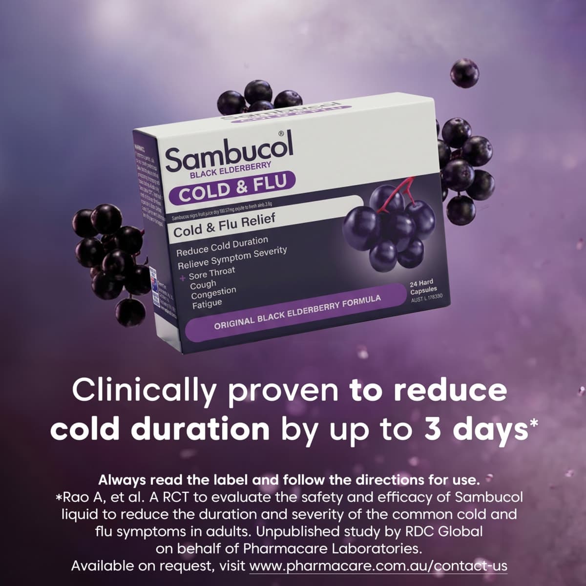 Thumbnail Sambucol Cold & Flu 24 Capsules