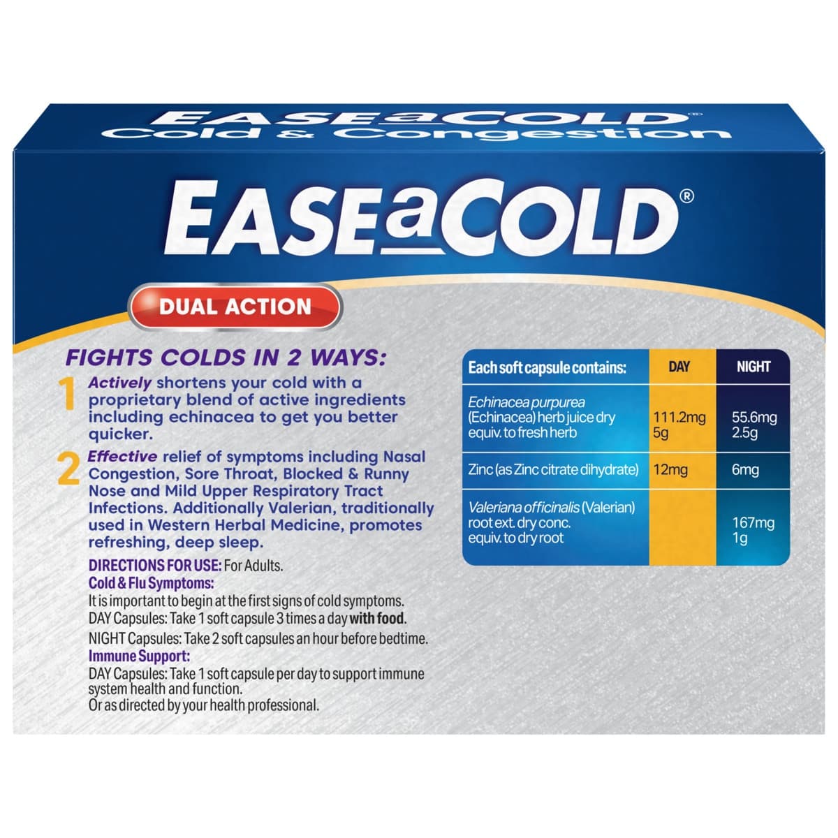 Thumbnail Ease a Cold Cold & Congestion Day & Night 30 Capsules