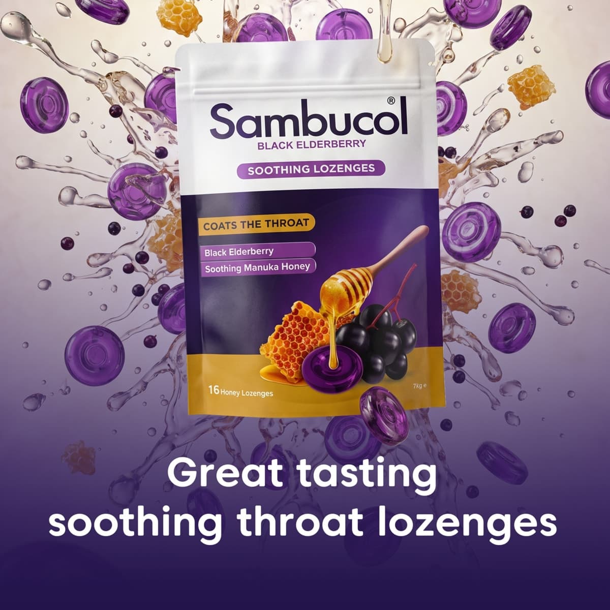 Thumbnail Sambucol Soothing Relief Throat Lozenges 16 Pack