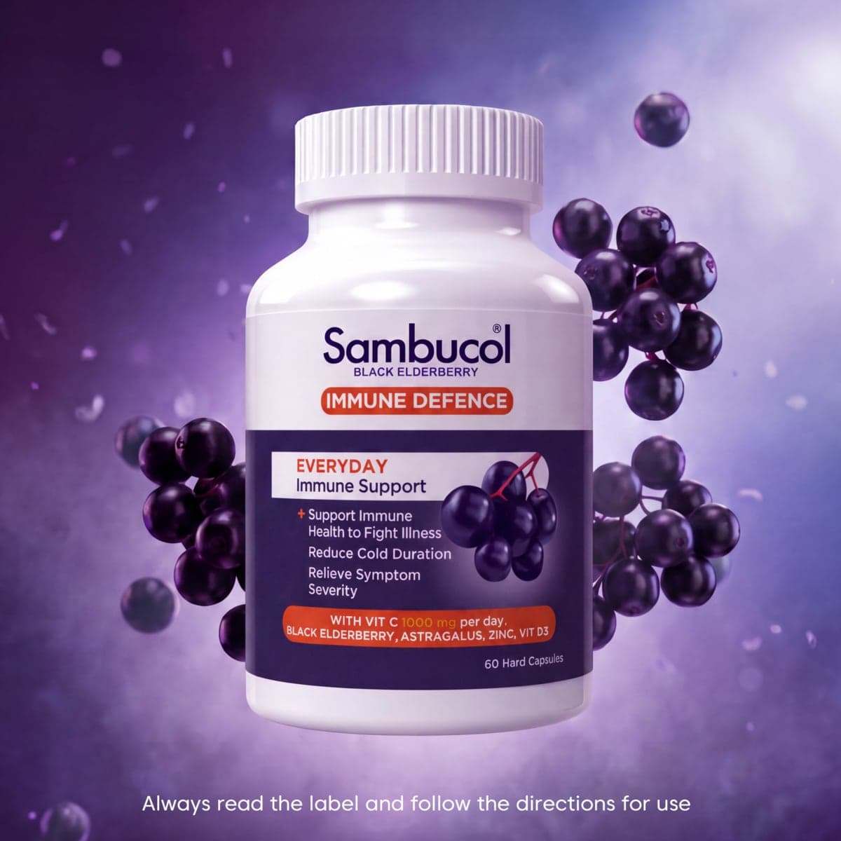 Thumbnail Sambucol Immune Defence Everyday Support 60 Capsules