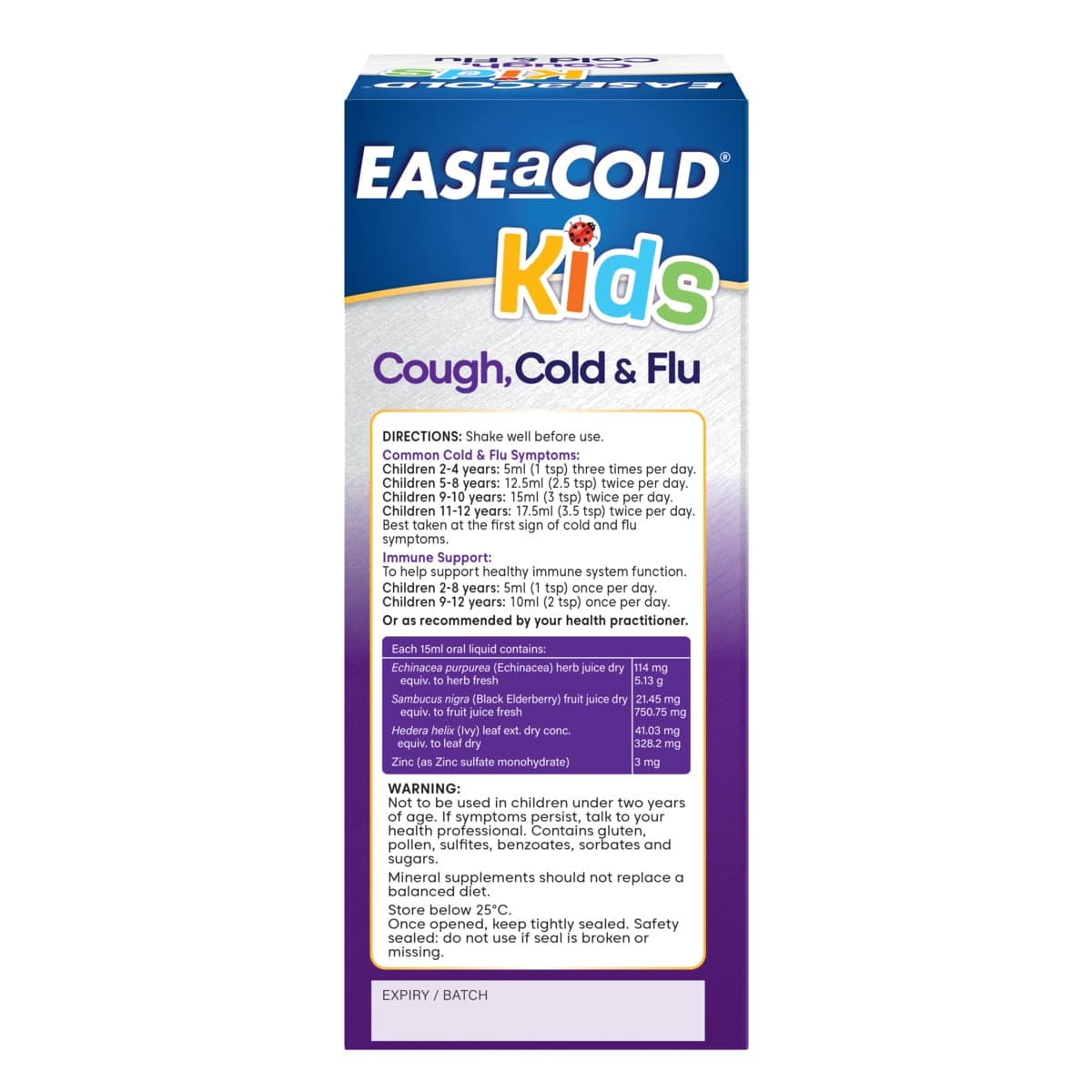 Thumbnail Ease a Cold Kids Cough Cold & Flu Liquid Berry Flavour 180ml