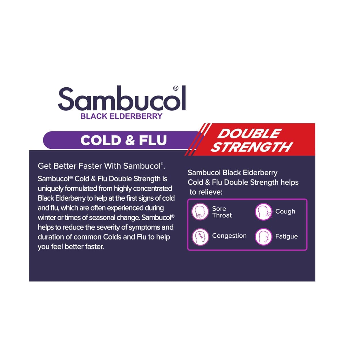 Thumbnail Sambucol Double Strength Cold & Flu Relief 12 Capsules