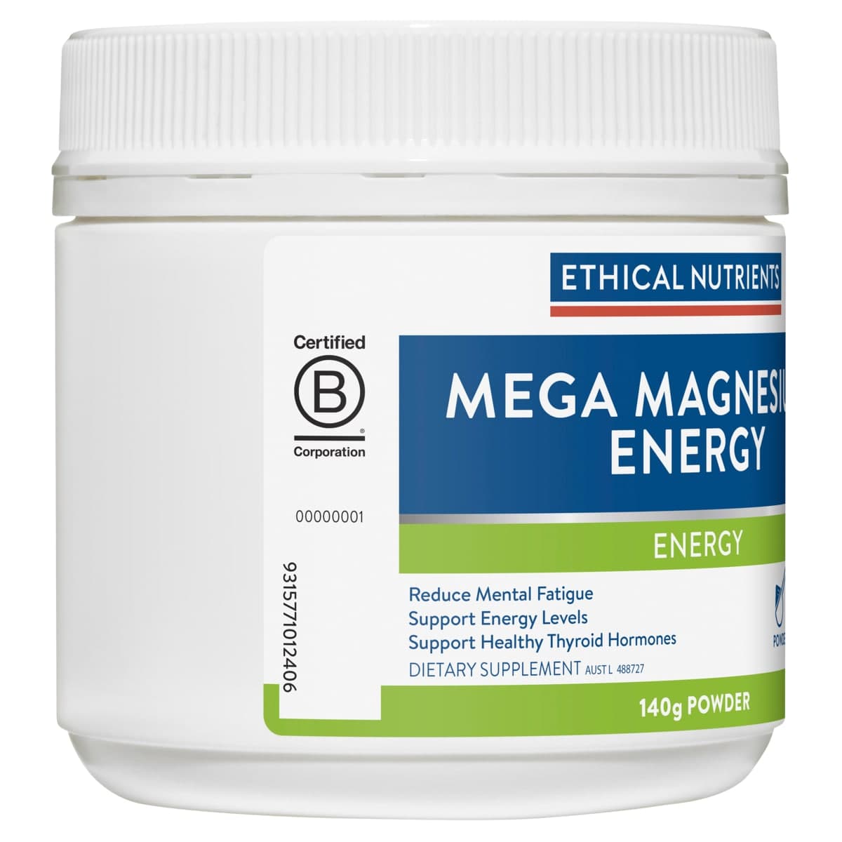 Thumbnail Ethical Nutrients Mega Magnesium Energy 140g