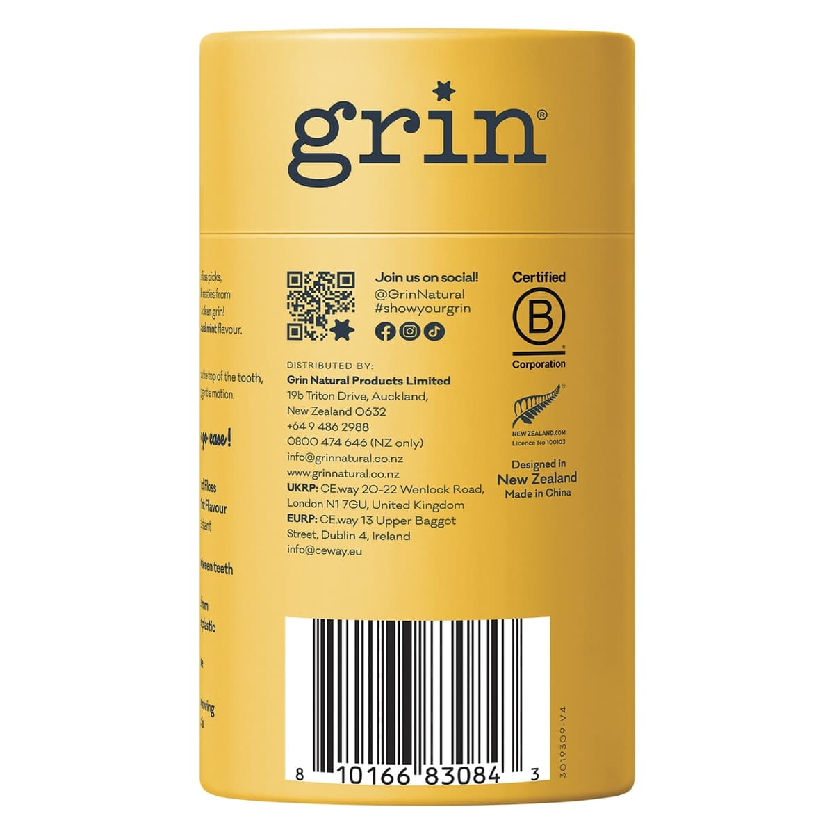 Thumbnail Grin Charcoal Infused Dental Floss Pick Ultra Clean 40 Pack