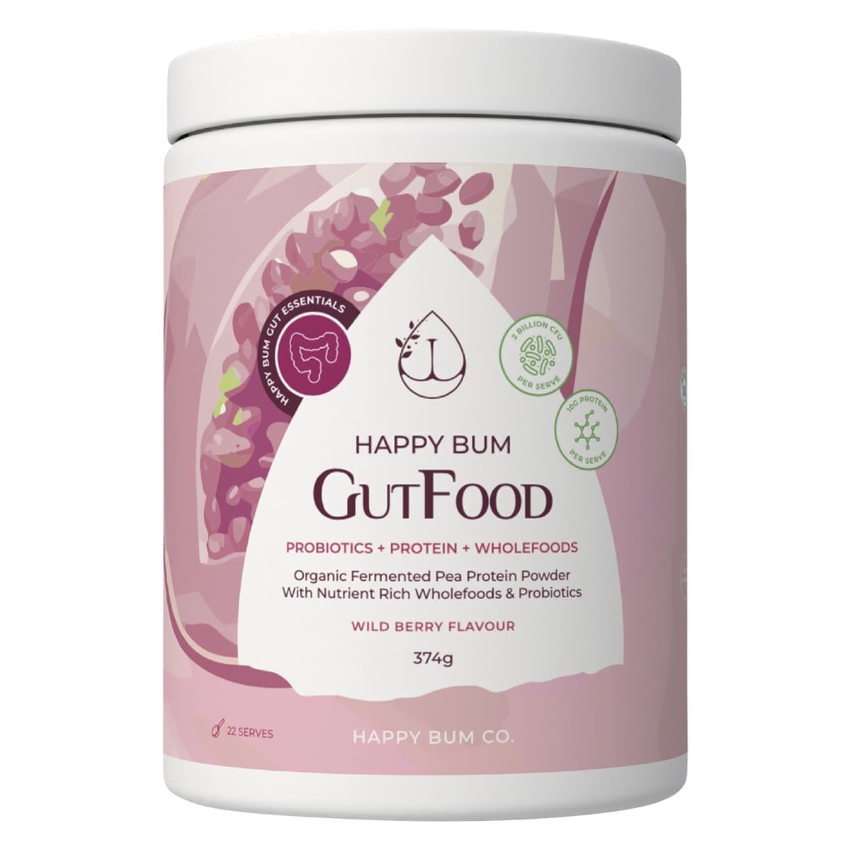 Thumbnail Happy Bum Gut Food Powder Wild Berry 374g