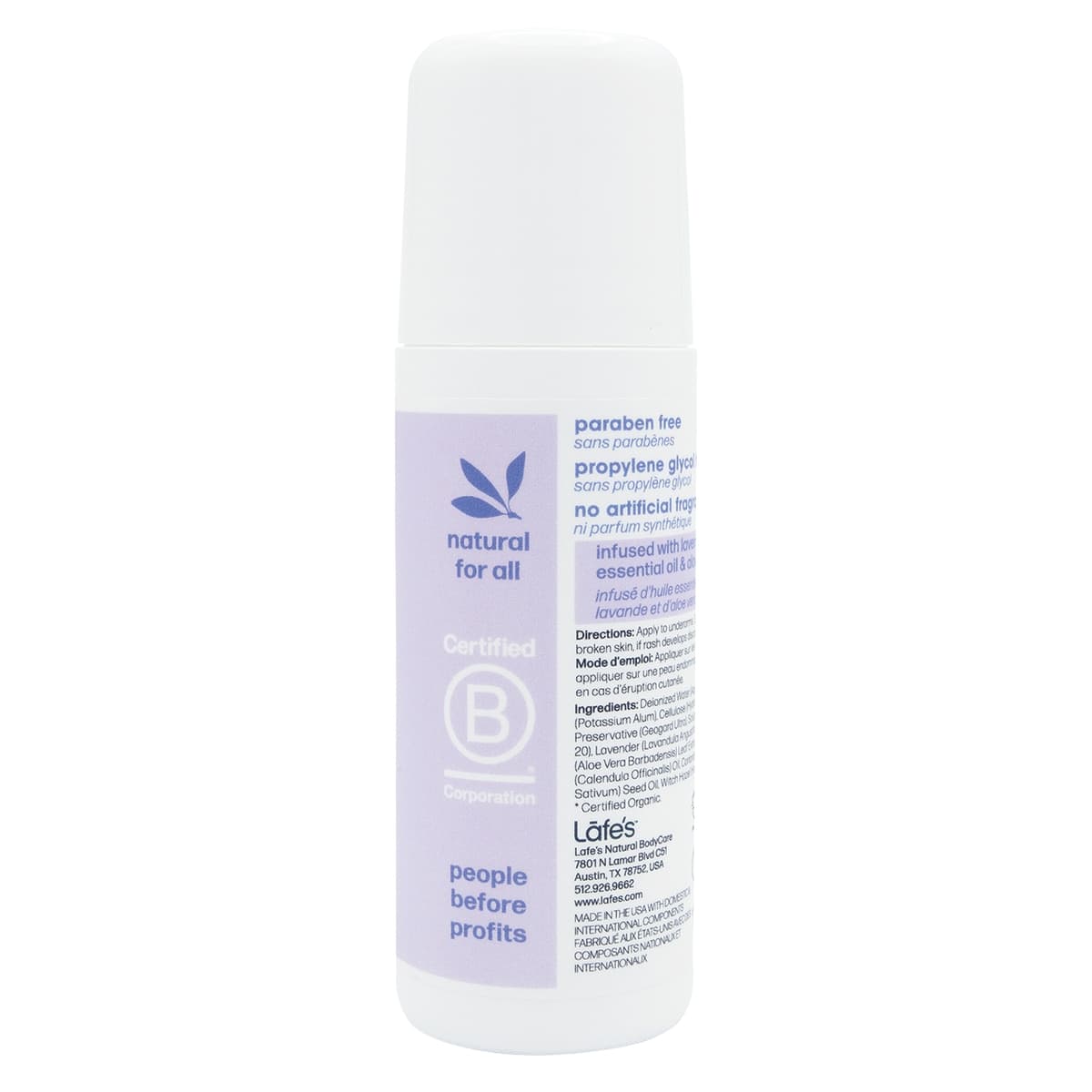 Thumbnail Lafe's Roll On Deodorant Lavender + Aloe 88mL