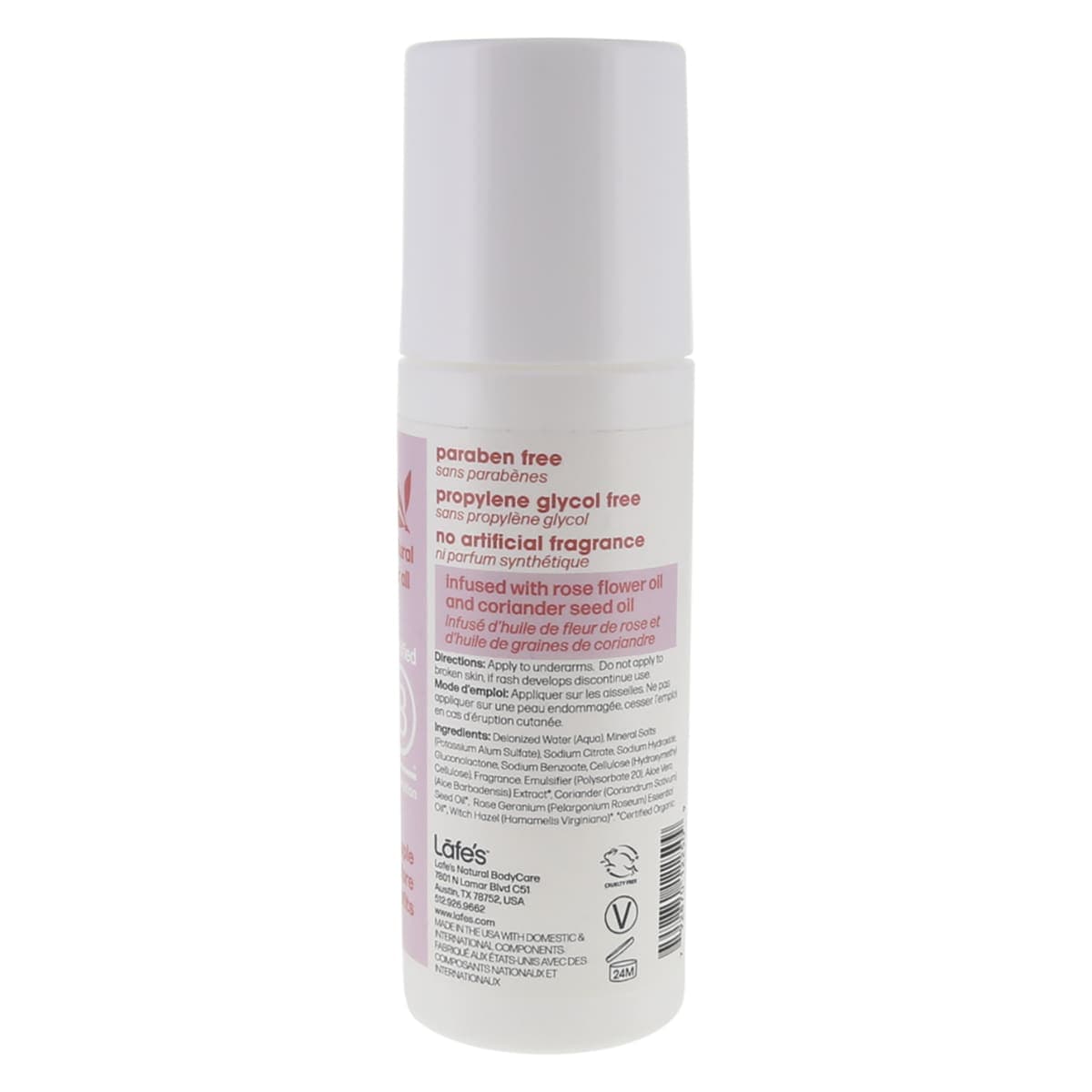 Thumbnail Lafe's Roll On Deodorant Rose + Coriander 88mL