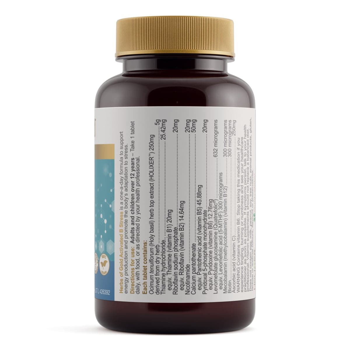Thumbnail Herbs of Gold Activated B Stress 60 Tablets