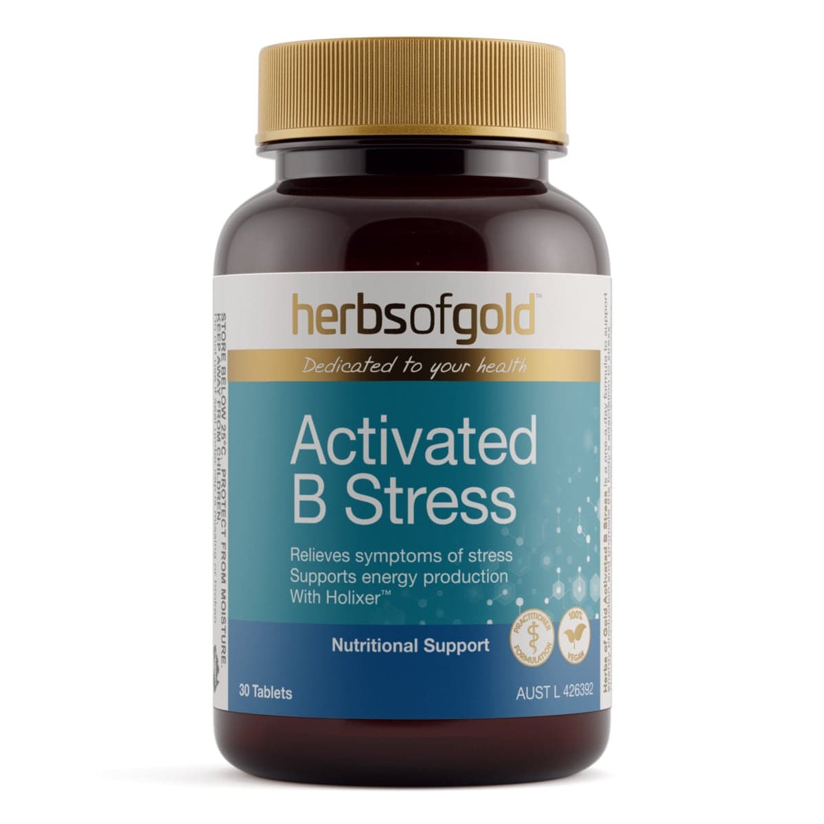 Thumbnail Herbs of Gold Activated B Stress 30 Tablets