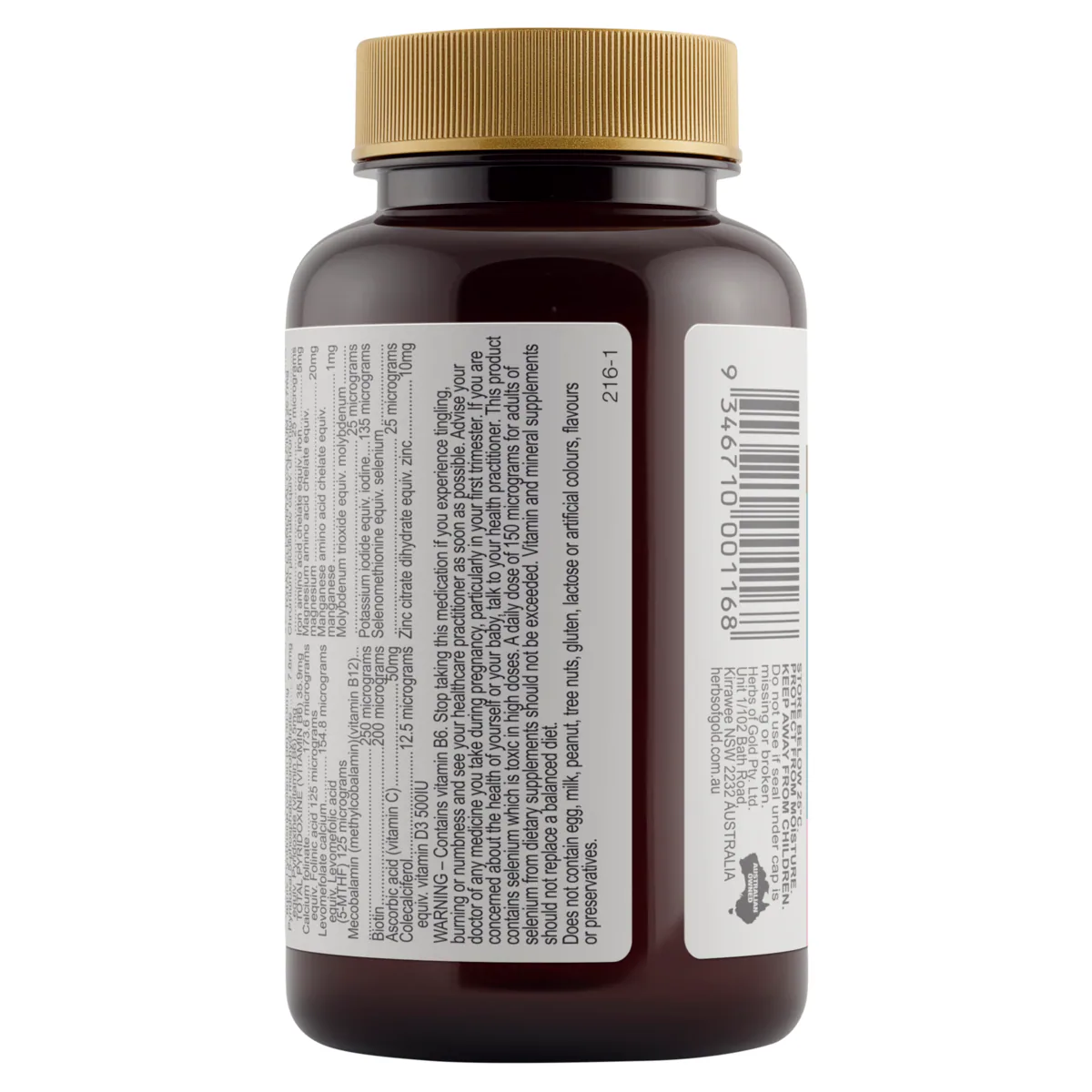Thumbnail Herbs of Gold Pregnancy Plus 1-2-3 60 Tablets