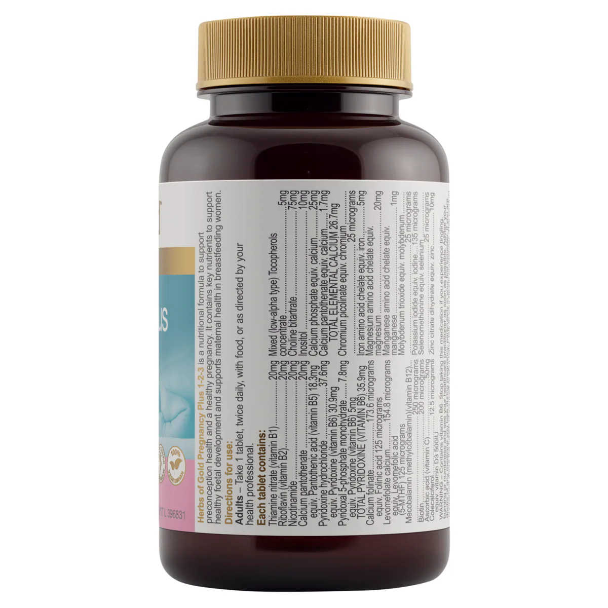 Thumbnail Herbs of Gold Pregnancy Plus 1-2-3 60 Tablets