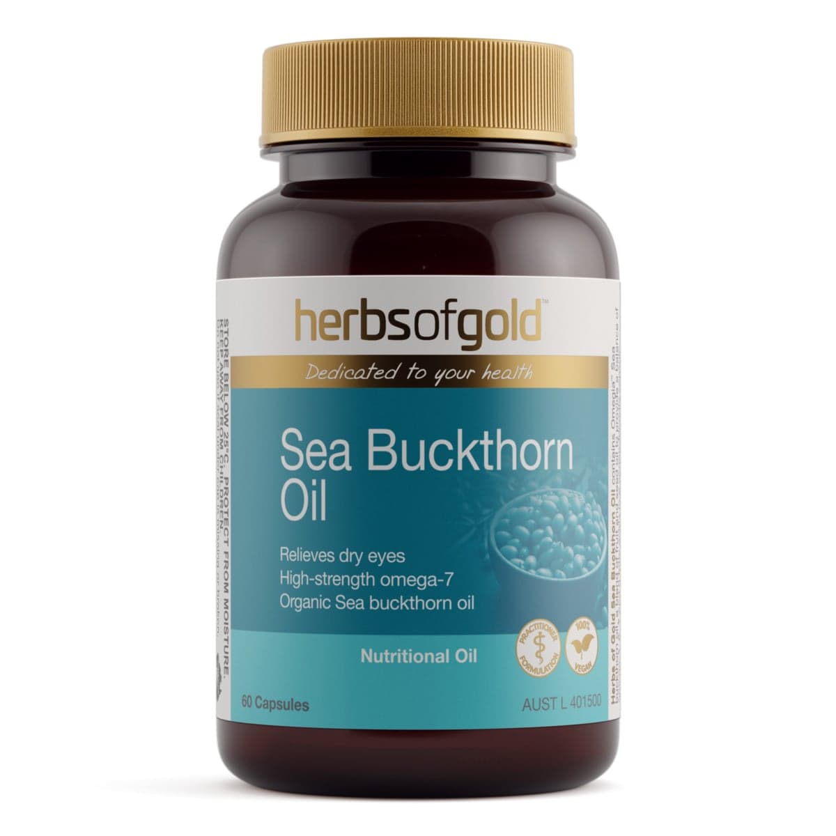 Thumbnail Herbs of Gold Sea Buckthorn Oil 60 Capsules