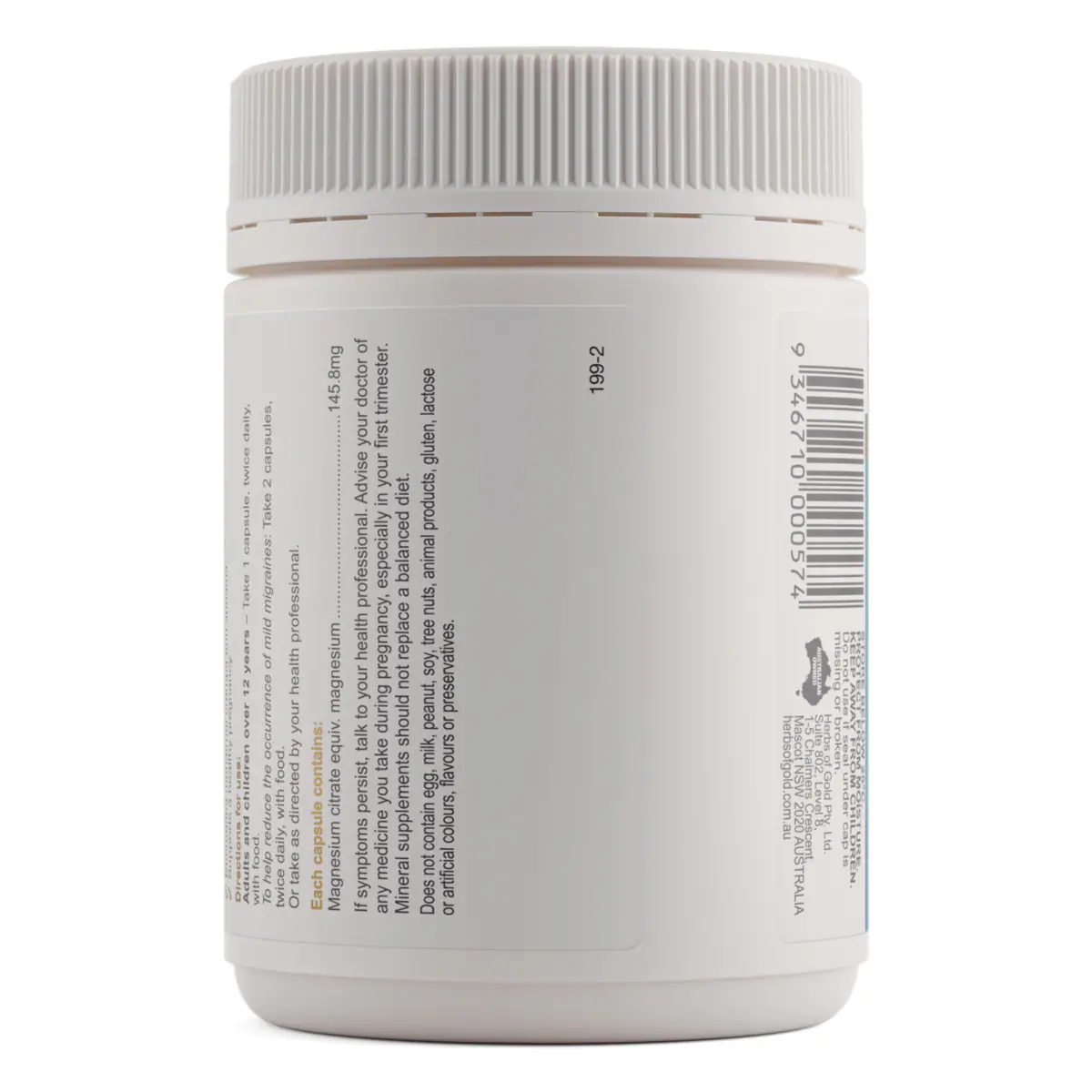 Thumbnail Herbs of Gold Magnesium Citrate 900 120 Capsules