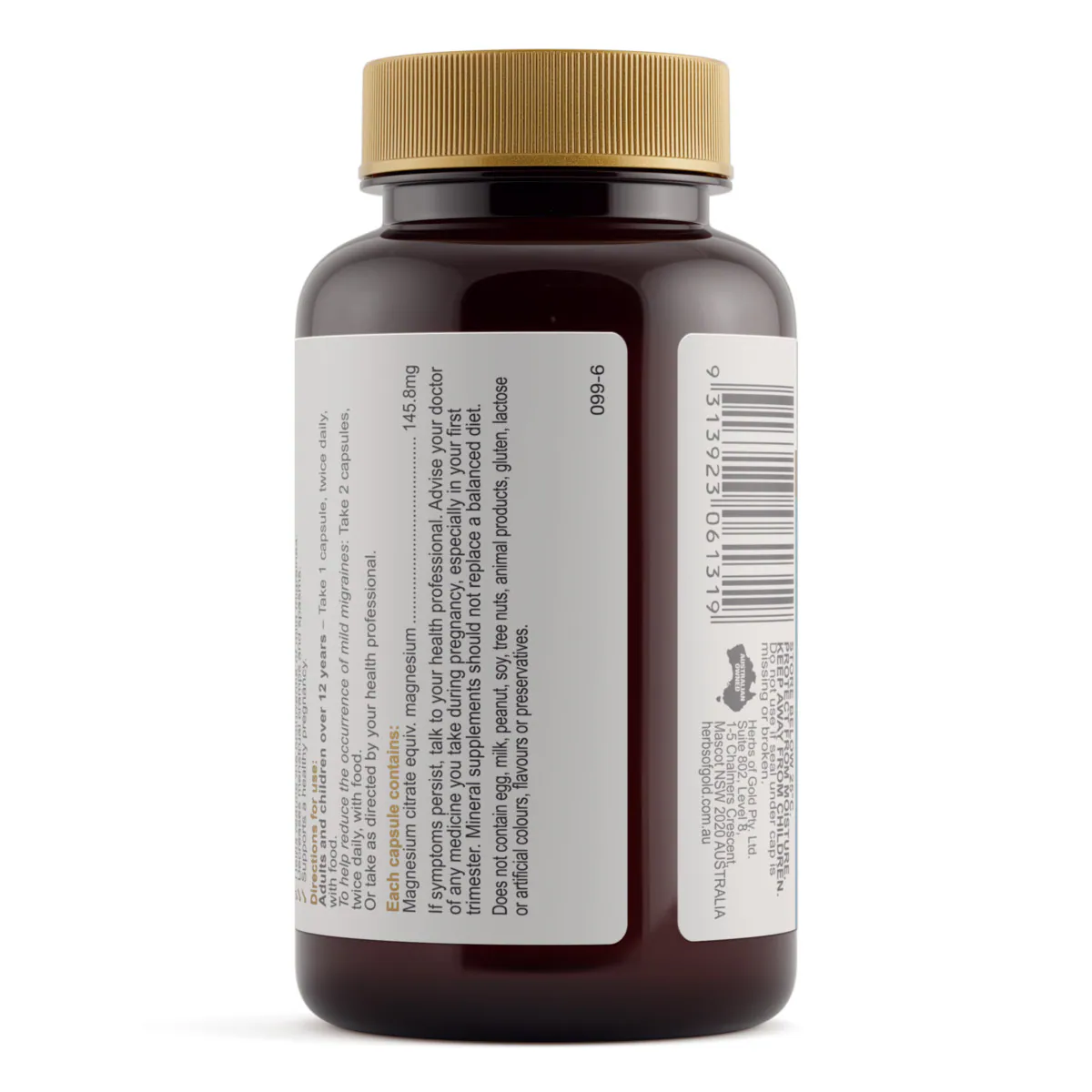 Thumbnail Herbs of Gold Magnesium Citrate 900 60 Capsules