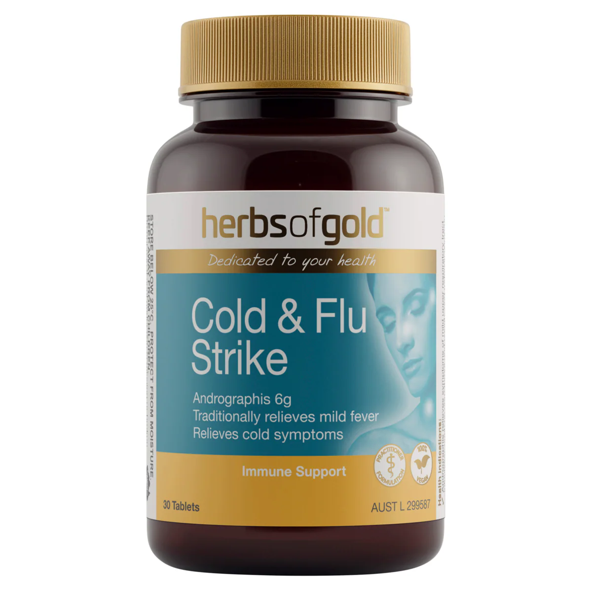 Thumbnail Herbs of Gold Cold & Flu Strike 30 Tablets