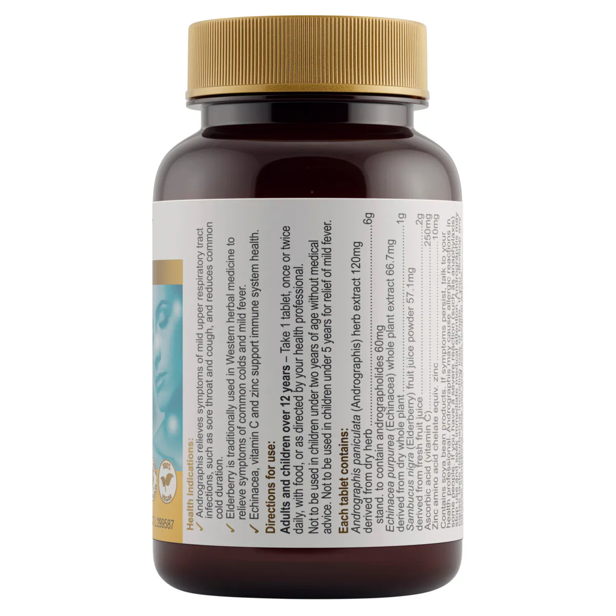 Thumbnail Herbs of Gold Cold & Flu Strike 30 Tablets
