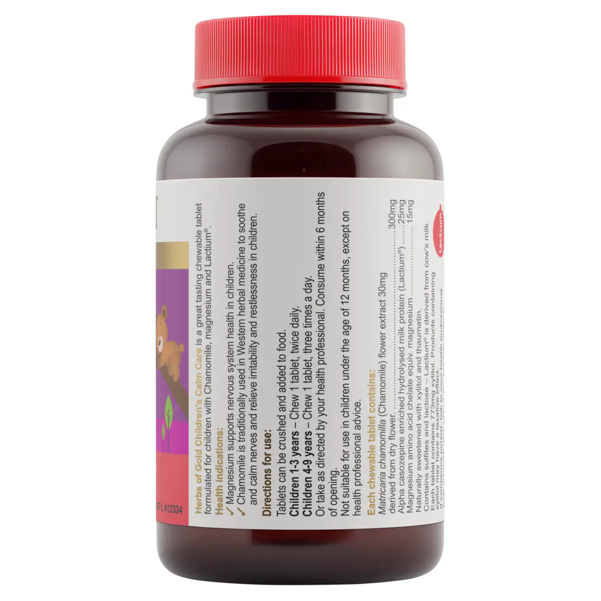 Thumbnail Herbs of Gold Childrens Calm Care 60 Chewable Tablets