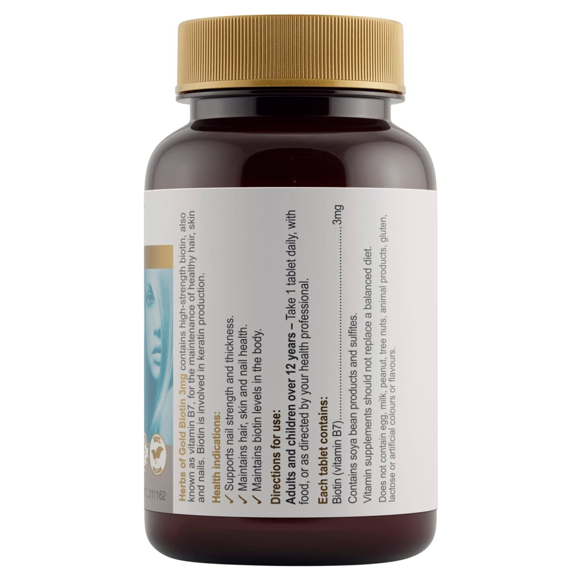 Thumbnail Herbs of Gold Biotin 3mg 60 Tablets