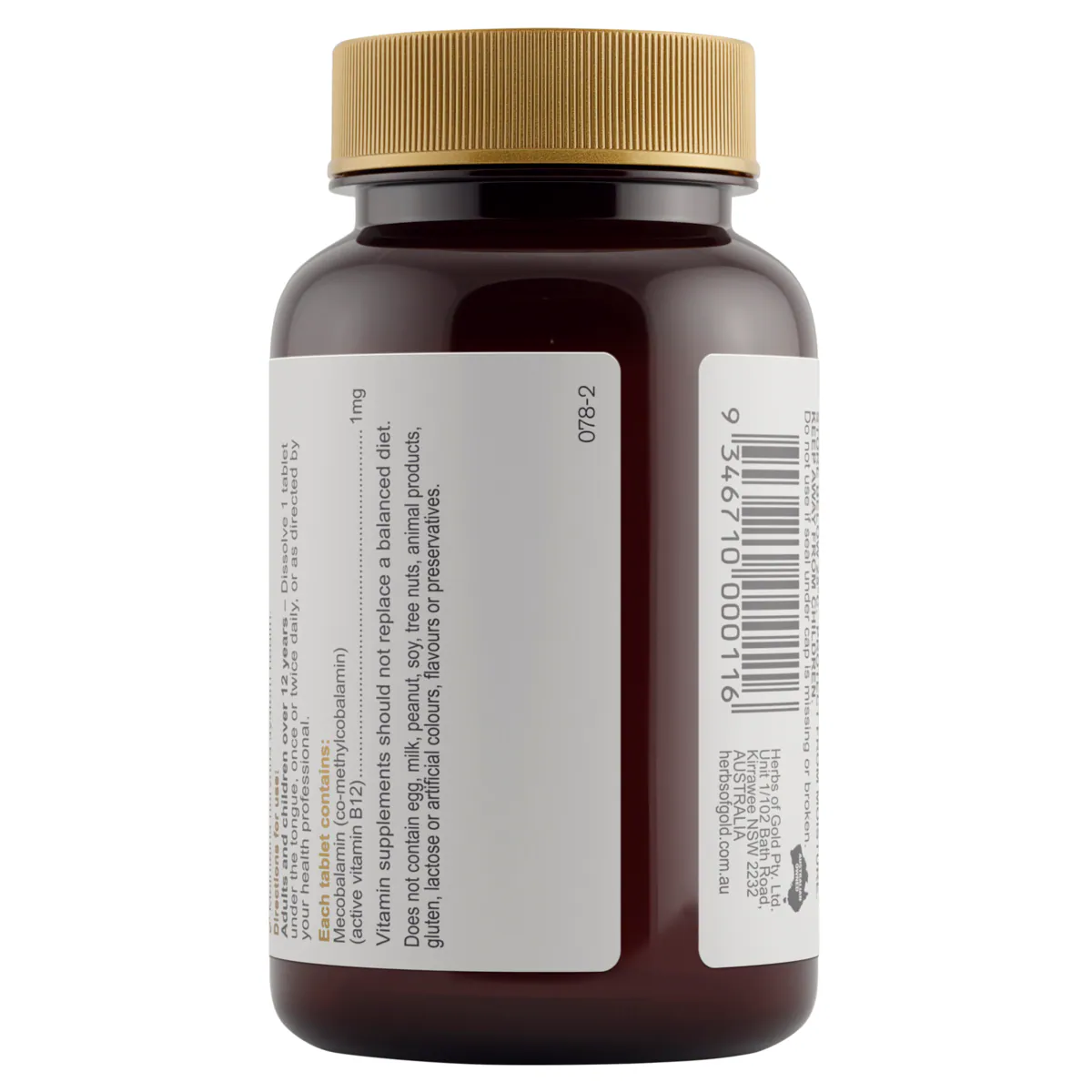 Thumbnail Herbs of Gold Activated Sublingual B12 75 Tablets