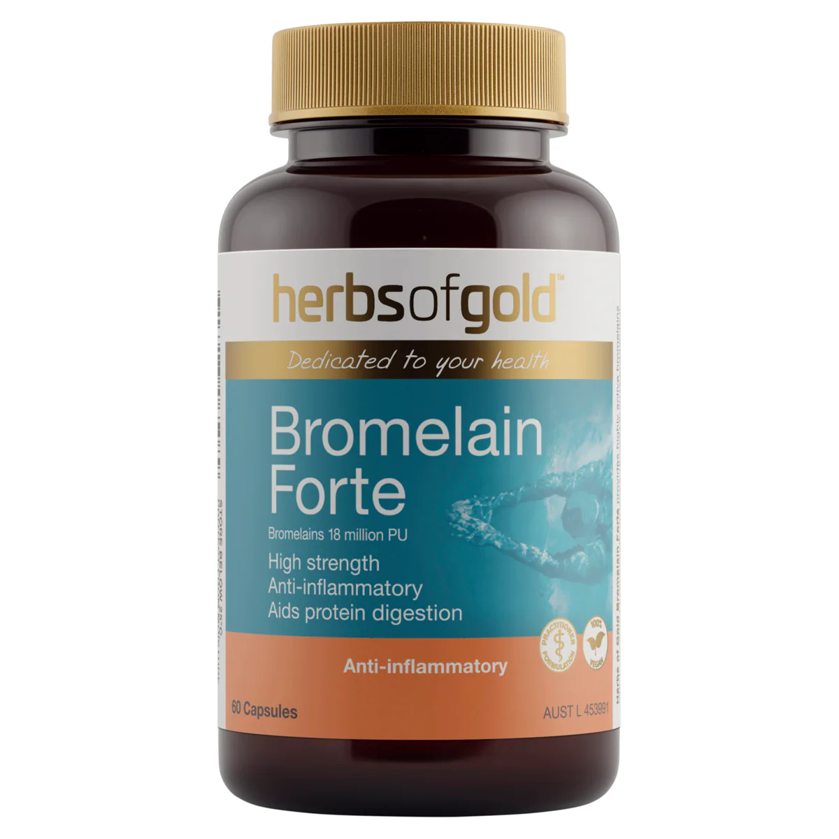 Thumbnail Herbs of Gold Bromelain Forte 60 Capsules