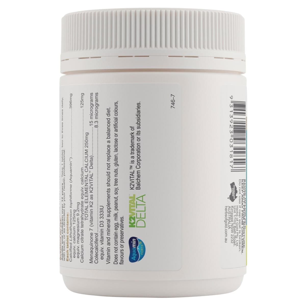 Thumbnail Herbs of Gold Calcium K2 with D3 90 Tablets