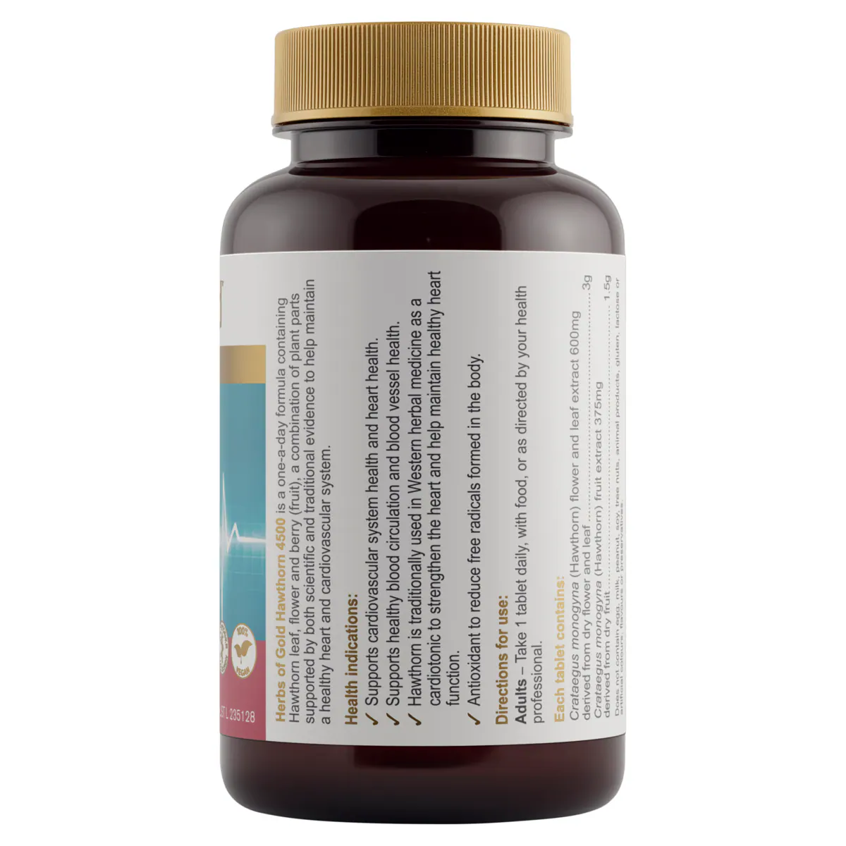 Thumbnail Herbs of Gold Hawthorn 4500 60 Tablets