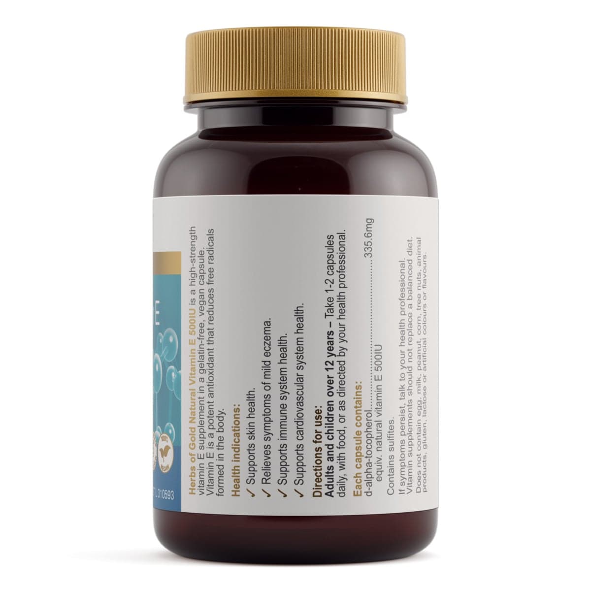Thumbnail Herbs of Gold Natural Vitamin E 500IU 50 Capsules