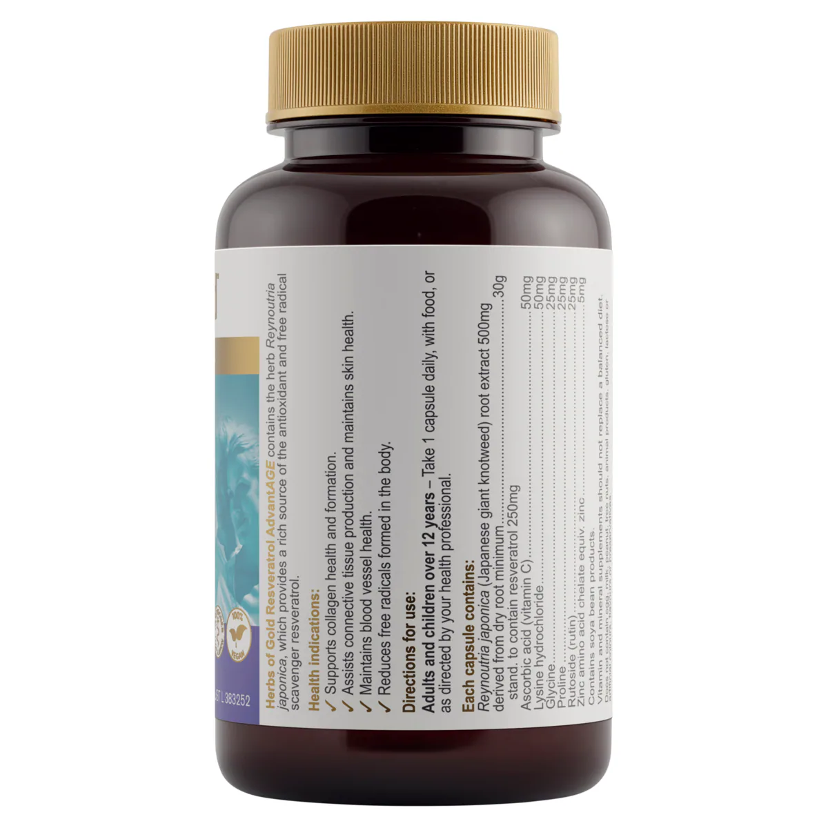 Thumbnail Herbs of Gold Resveratrol AdvantAGE 60 Capsules