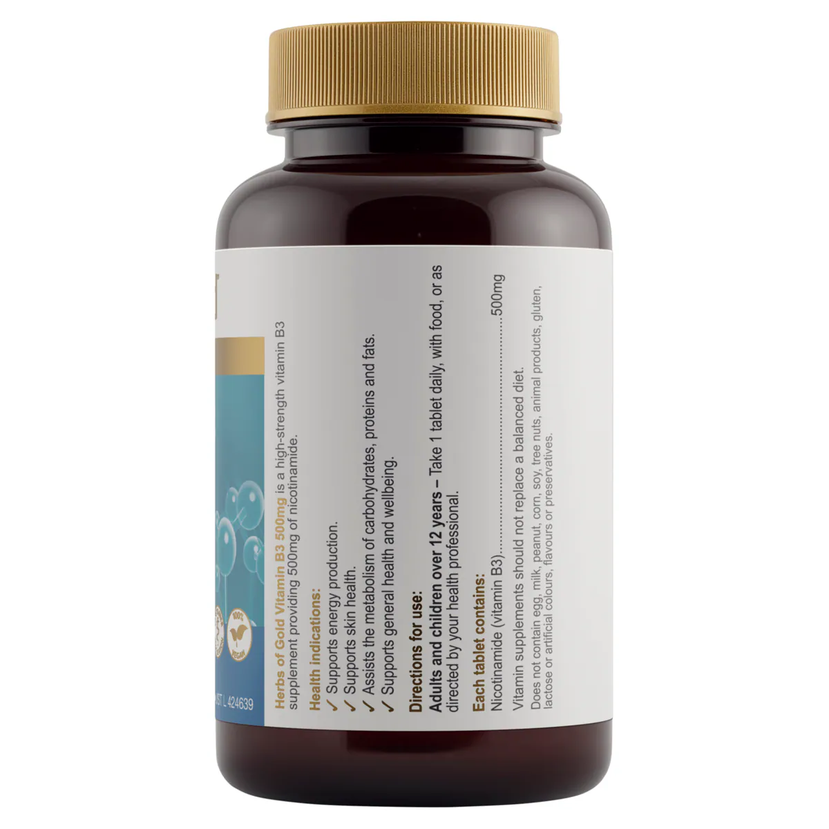 Thumbnail Herbs of Gold Vitamin B3 500mg 60 Tablets